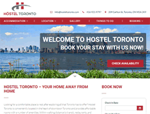 Tablet Screenshot of hosteltoronto.com